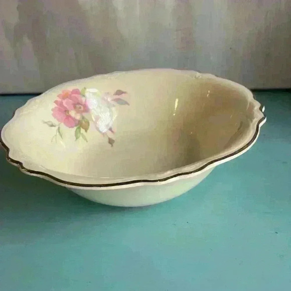 Vintage Homer Laughlin Wild Rose Round Serving Bowl Vintage China Replacement Di - Picture 3 of 9